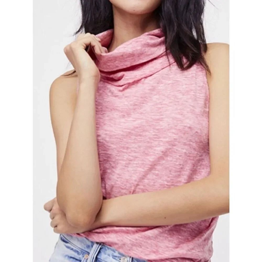 NEW Free People Women’s S Summer Thing Sleeveless Cowl Neck Knit Top